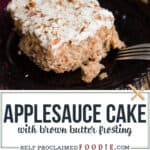 Applesauce Cake with Brown Butter Frosting