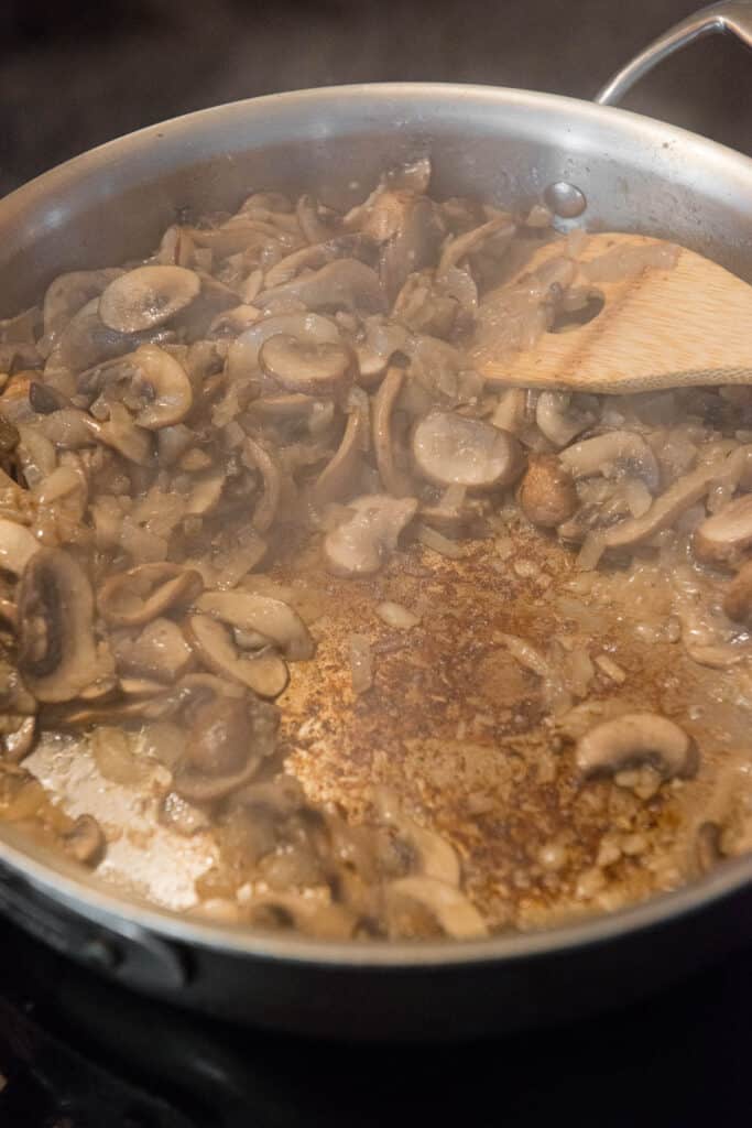 sautéed mushrooms and onions