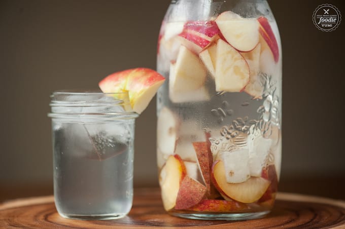 apple, plum, and pear infused water