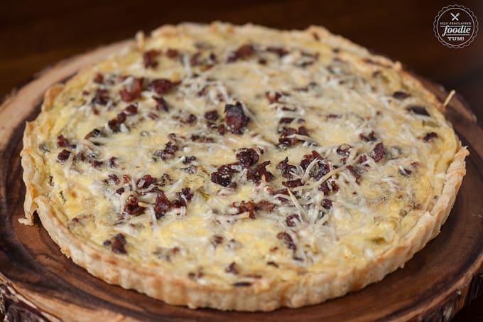 Quiche Lorraine with bacon and cheese