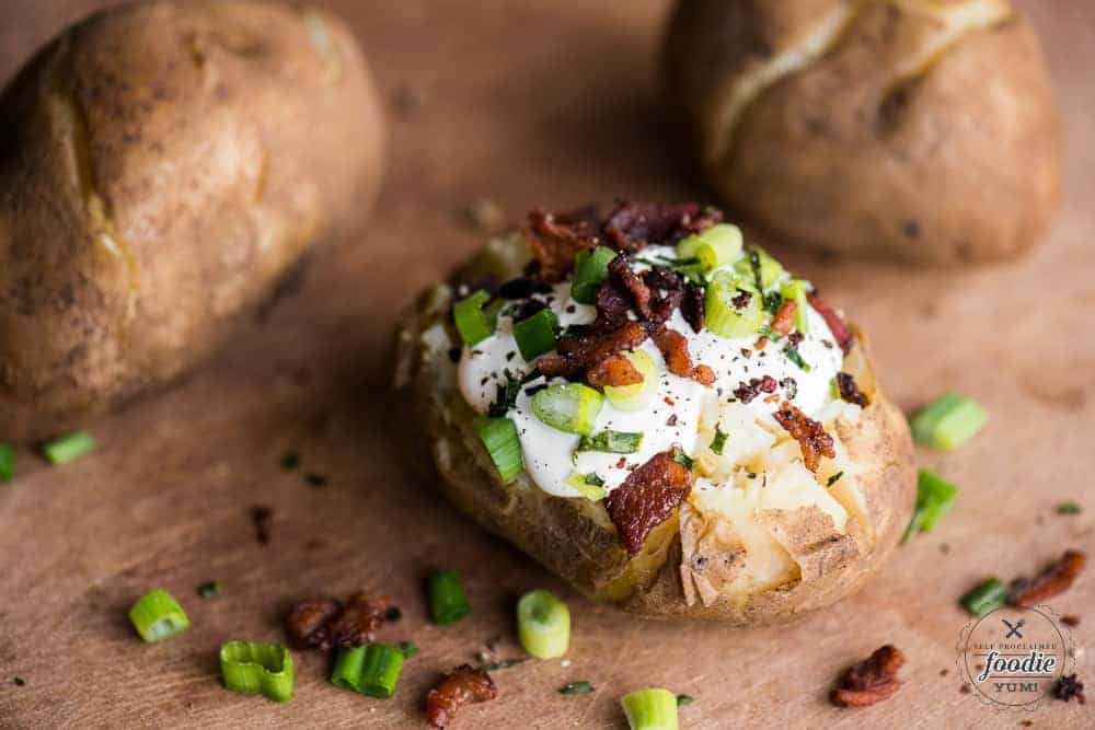 Pressure Cooker (Instant Pot) Baked Potatoes - Self Proclaimed Foodie