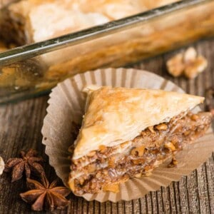 piece of homemade Baklava