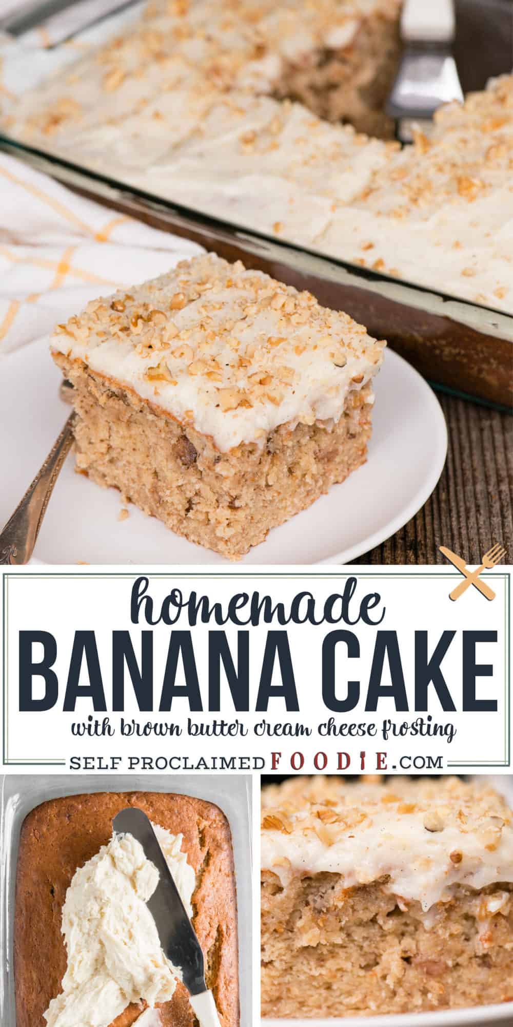 The BEST Frosted Banana Cake Recipe! - Self Proclaimed Foodie