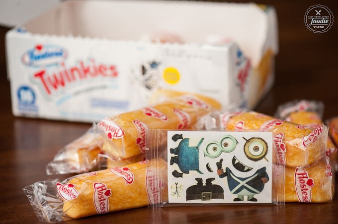 twinkies on table with minion stickers