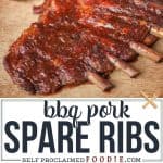 how to make BBQ pork spare ribs on the smoker or in the oven