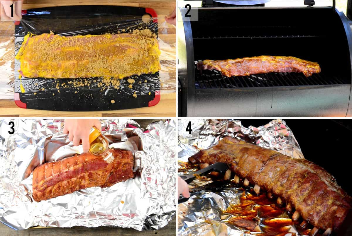 step by step photos of how to make pork ribs on the grill
