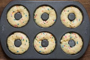 pre-baked birthday cake donuts