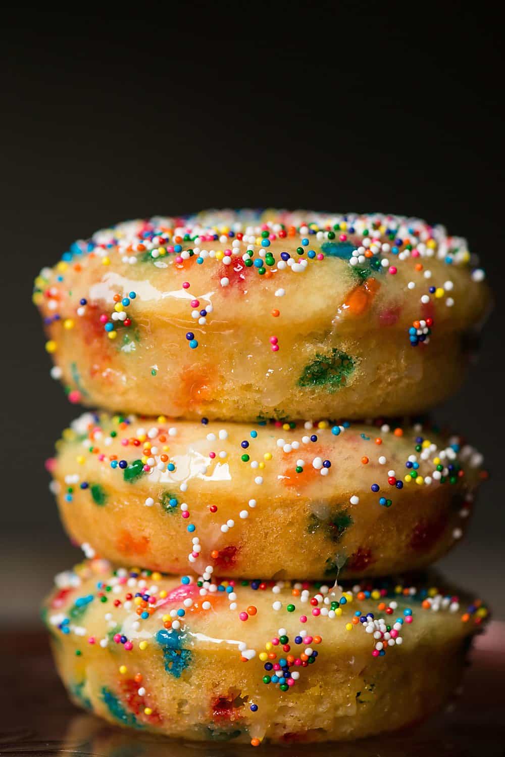 Baked donuts with sprinkles