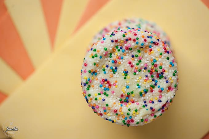 Birthday Cookies are sugar cookies from scratch with fun sprinkles. Funfetti cookies! 