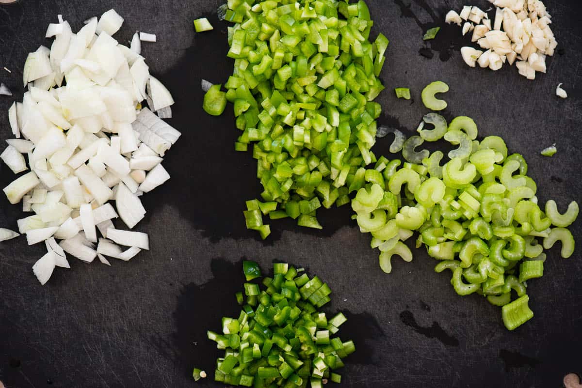 diced vegetables for black-eyed peas recipe