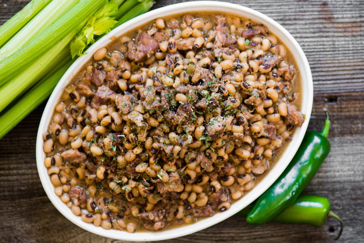 homemade black-eyed peas