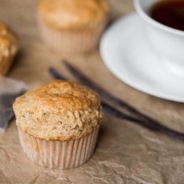 High quality black tea and real vanilla beans infused in melted butter create the tastiest Black Tea Vanilla Muffins that are perfect with a hot cup of tea!