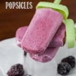 stack of blackberry cream popsicles