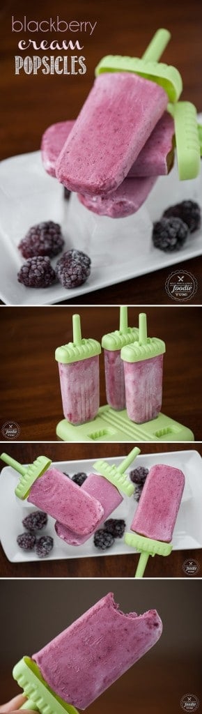 Enjoy summer\'s finest dessert with these rich, creamy, and perfectly sweetened Blackberry Cream Popsicles. Young and old alike will love this summer dessert.
