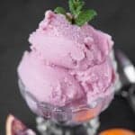 Four simple ingredients transform into this gorgeous, sweet, tangy and vibrant frozen dessert, creating a delicious BLOOD ORANGE BUTTERMILK SHERBET!