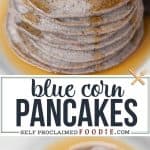 how to make blue cornmeal pancakes