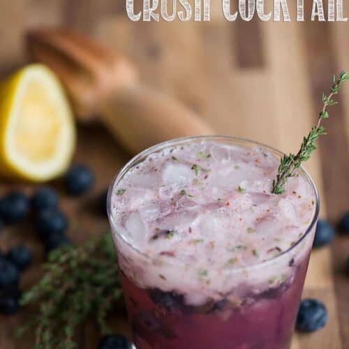 Blueberry Thyme Crush Cocktail Self Proclaimed Foodie