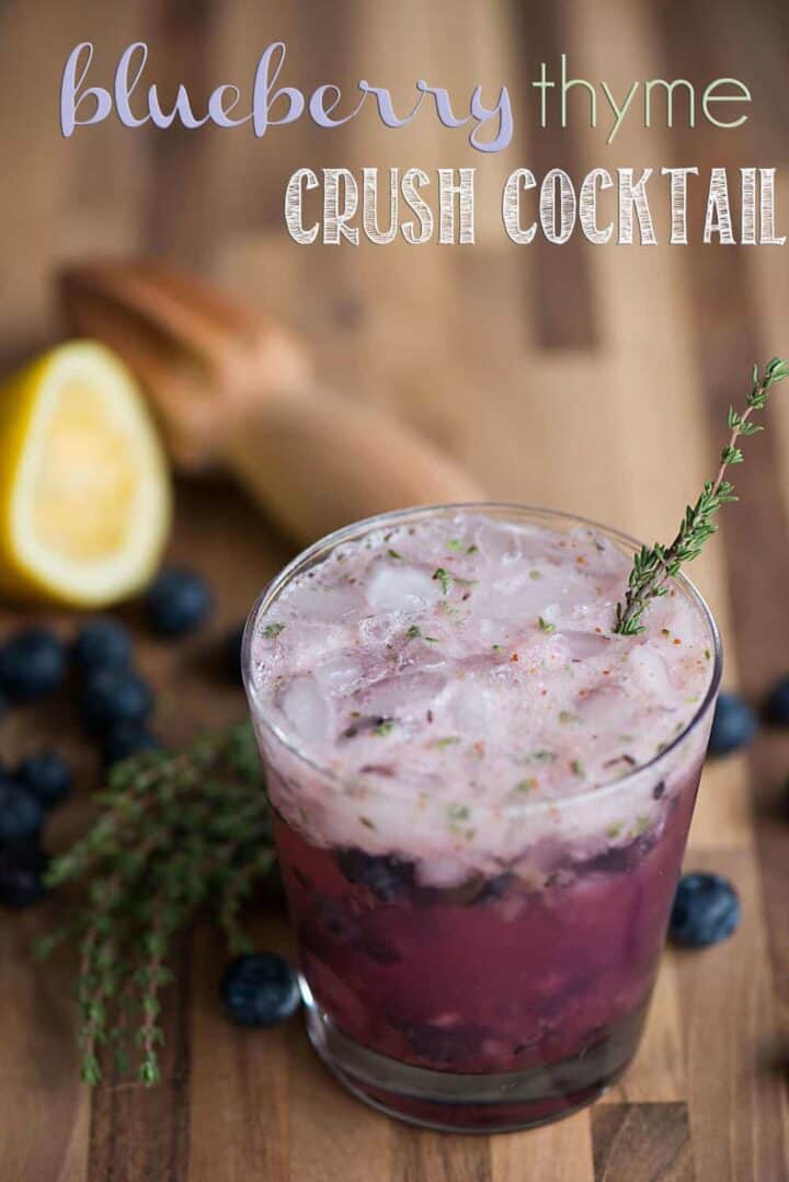 Blueberry Thyme Crush Cocktail Self Proclaimed Foodie 8059