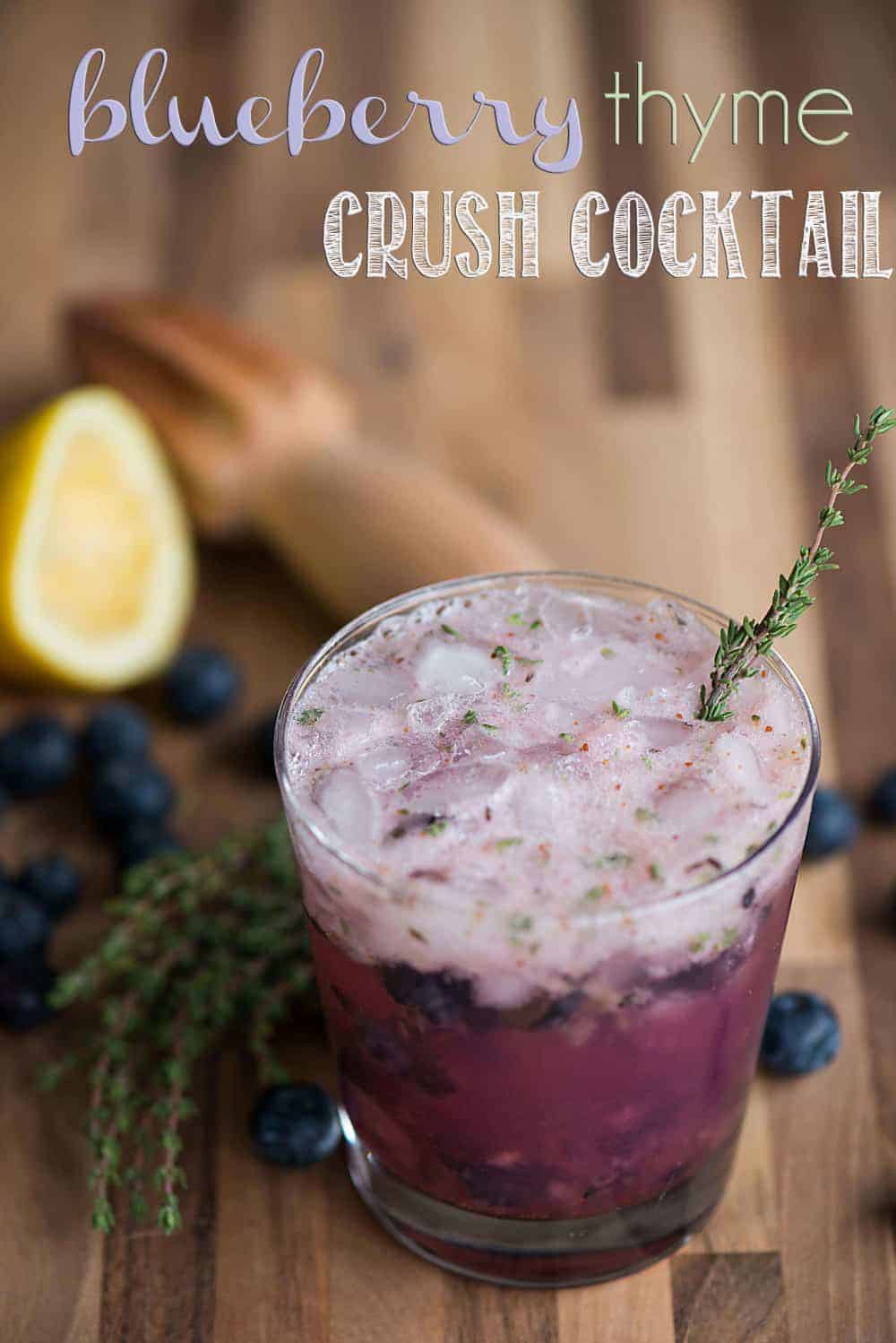 blueberry thyme crush cocktail