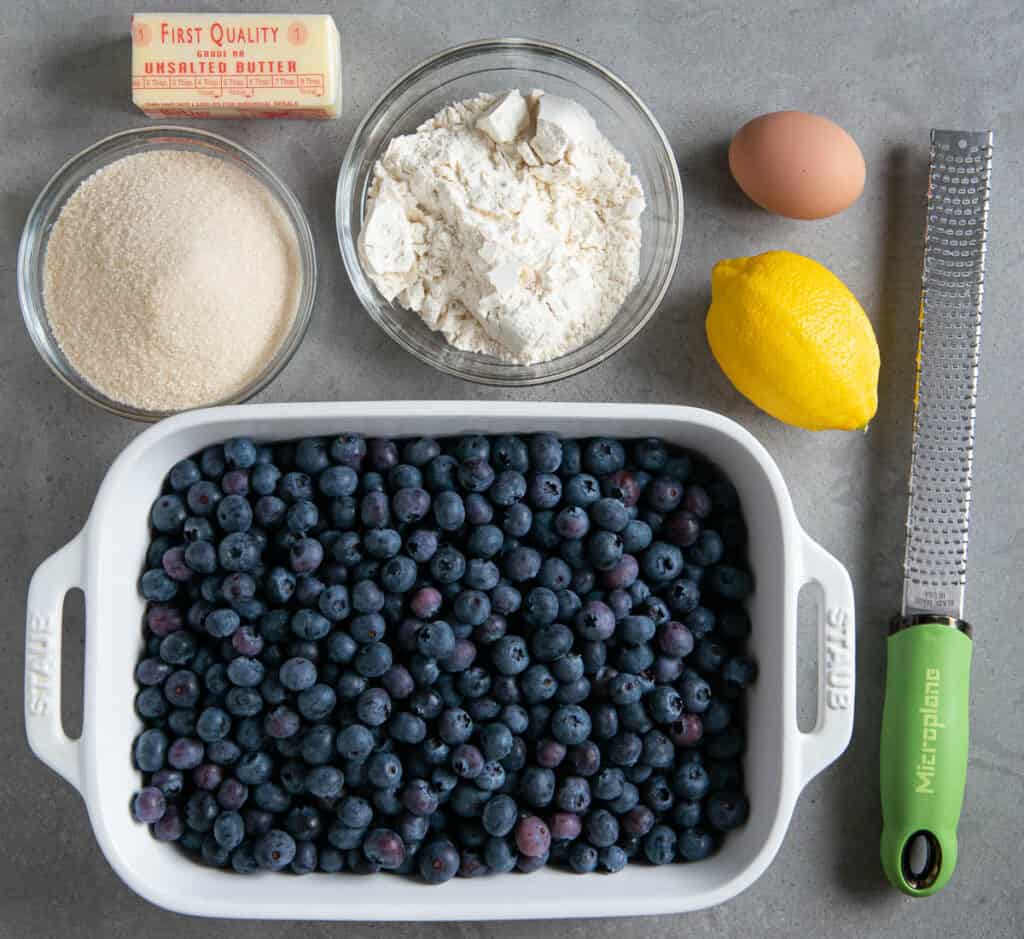 ingredients needed to make Blueberry Cobbler