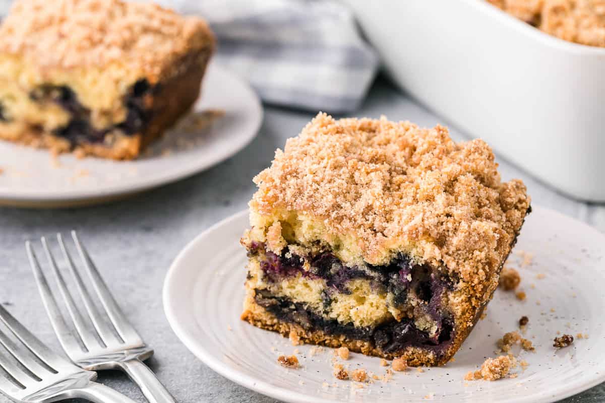 Homemade Blueberry Coffee Cake with Streusel Topping