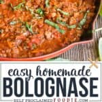 easy homemade Bolognese