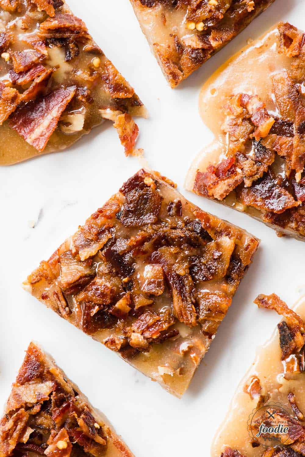 A piece of bourbon bacon brittle