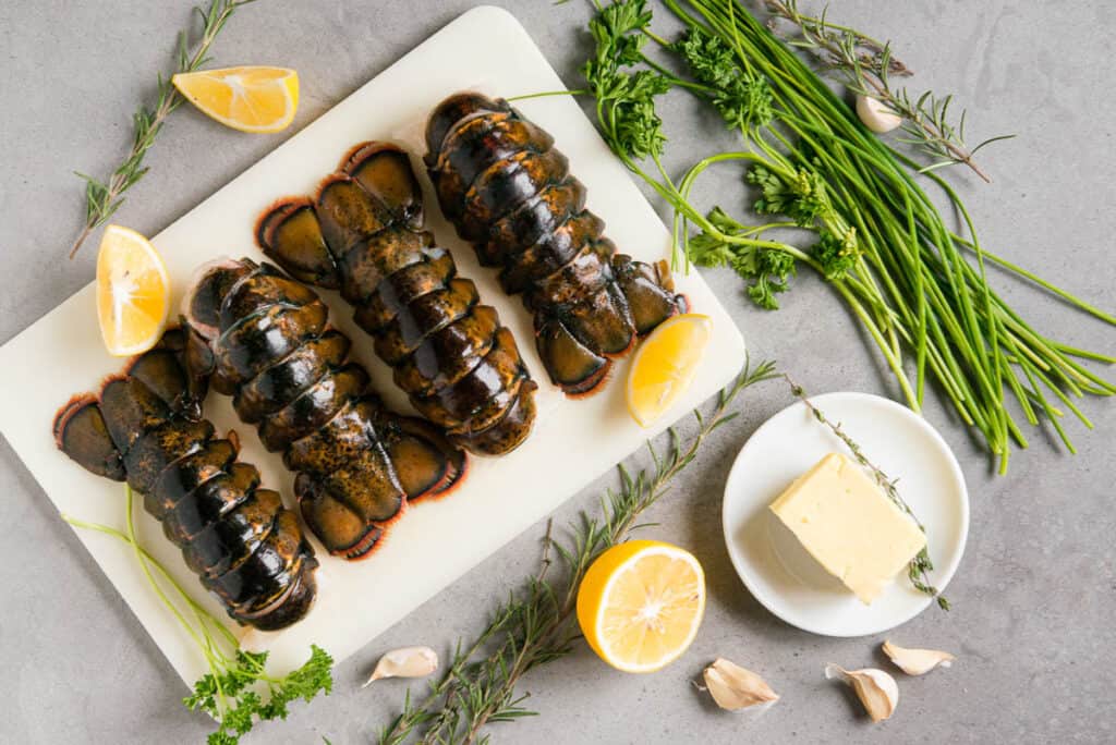 ingredients to make Broiled Lobster Tail