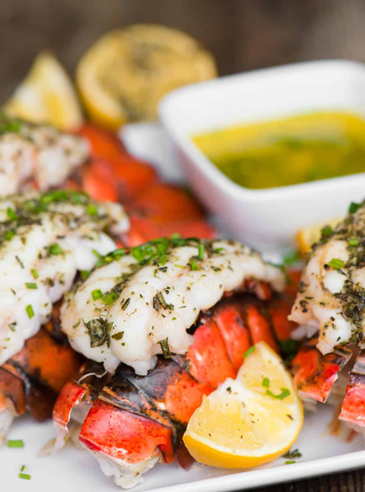 Broiled Lobster Tail with Garlic Herb Butter - Self Proclaimed Foodie