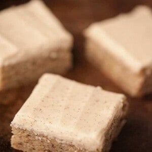 Brown Butter Banana Bars topped with a heavenly brown butter vanilla bean frosting make the perfect portable dessert to share with friends and family.