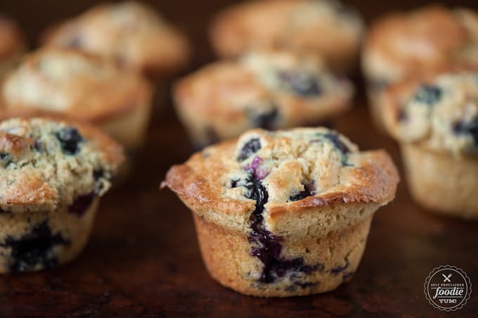brown butter blueberry muffins made with fresh blueberries