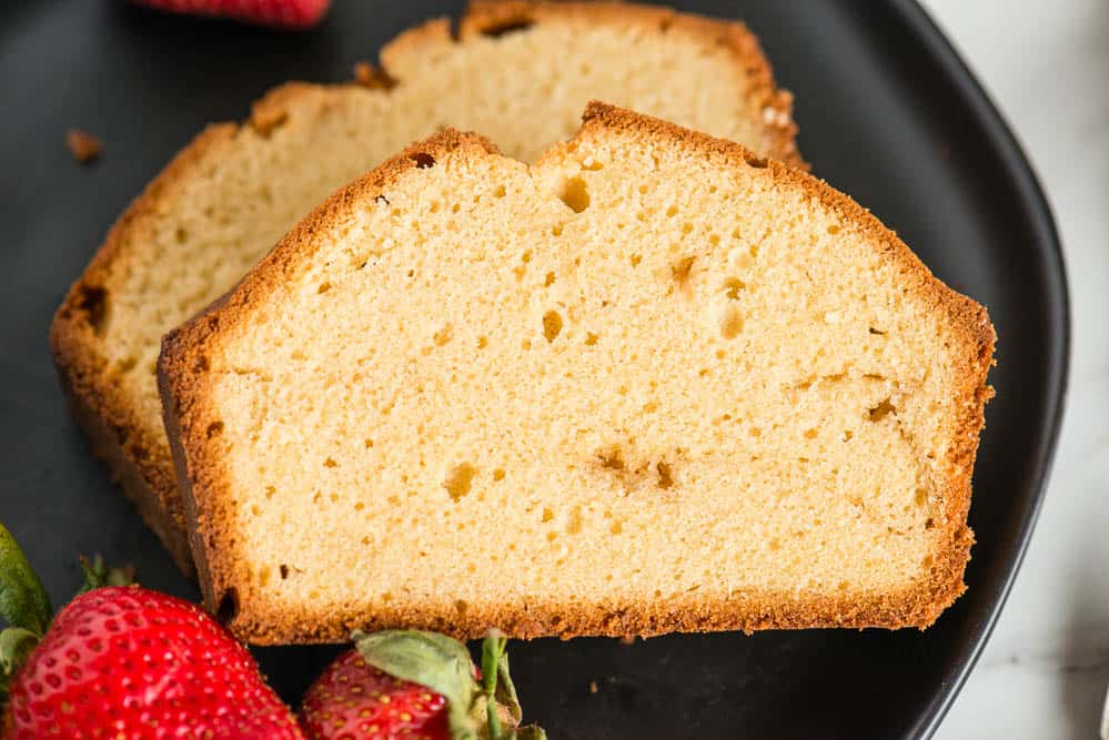 pound cake made with brown sugar