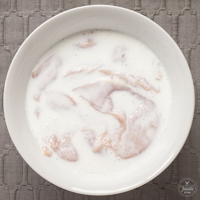 raw chicken in buttermilk