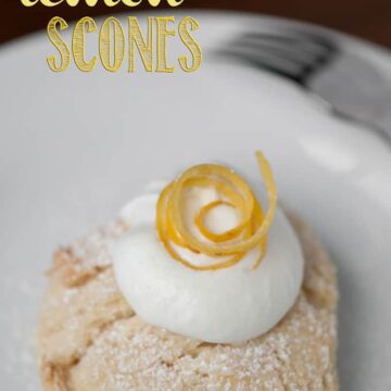 a piece of homemade buttermilk lemon scone