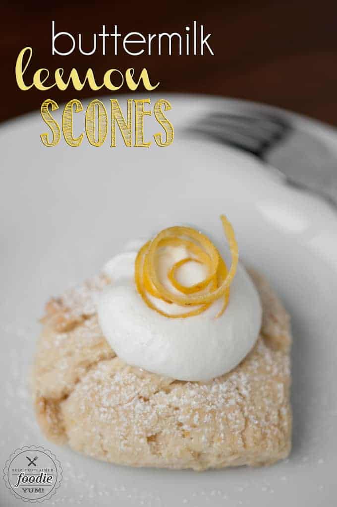 a piece of homemade buttermilk lemon scone