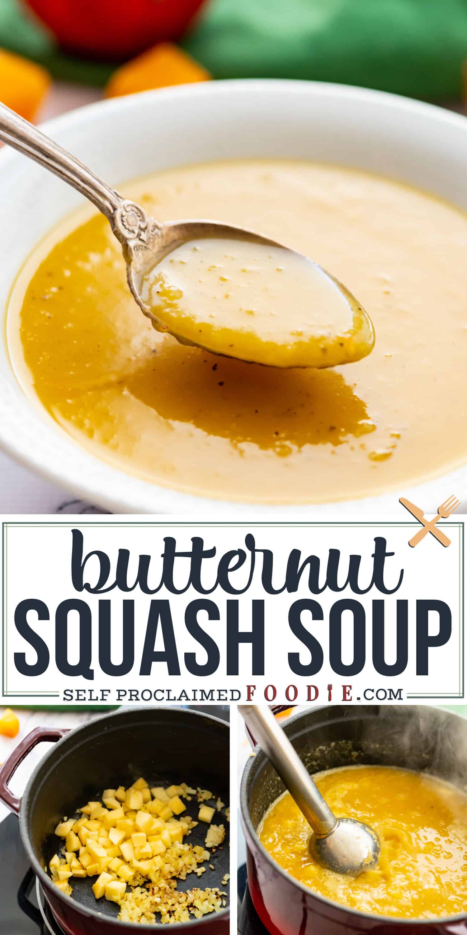 Healthy Creamy Roasted Butternut Squash Soup - Self Proclaimed Foodie