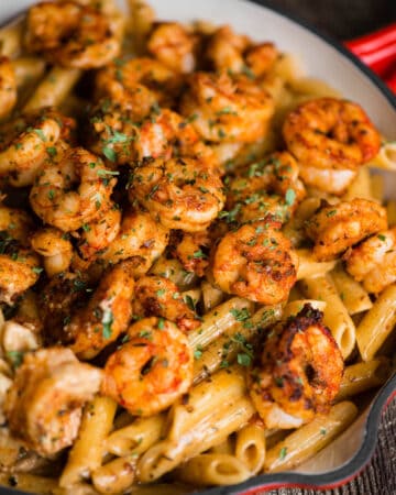 cajun shrimp pasta with alfredo sauce