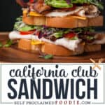club sandwich with avocado