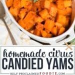 homemade citrus Candied Yams