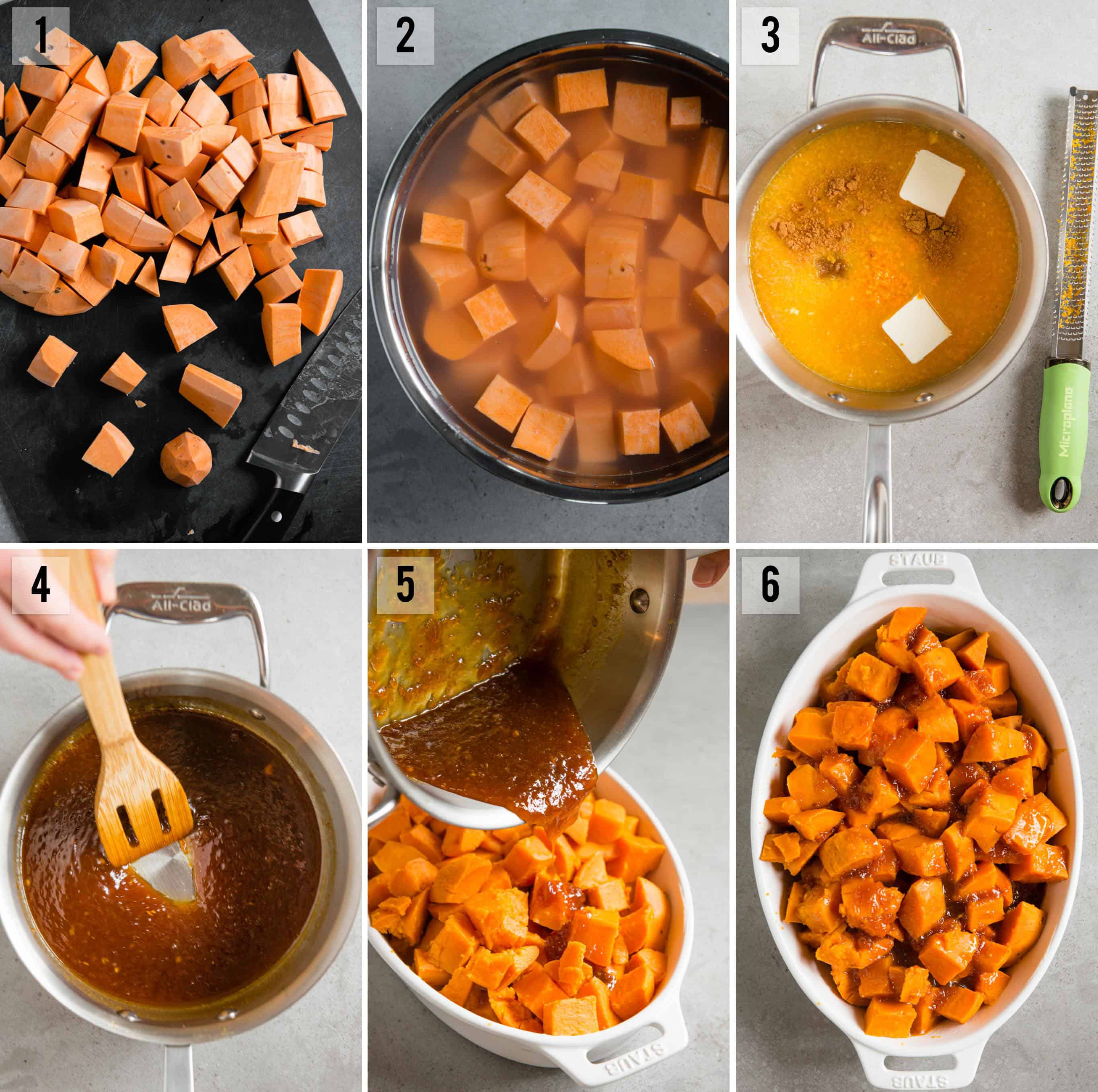 step by step photos on how to make Candied Yams