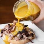 Ditch your standard BBQ sauce and whip up a batch of this easy to make, spicy, & flavorful Carolina Mustard Barbecue Sauce next time you fire up the grill.