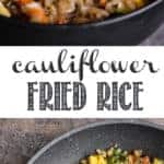 Cauliflower Fried Rice is an easy to make a tasty, low carb meal packed with vitamins and flavor! This "rice" is so good you won't even think you're eating healthy! Minced raw cauliflower is the perfect substitute for rice in this recipe.