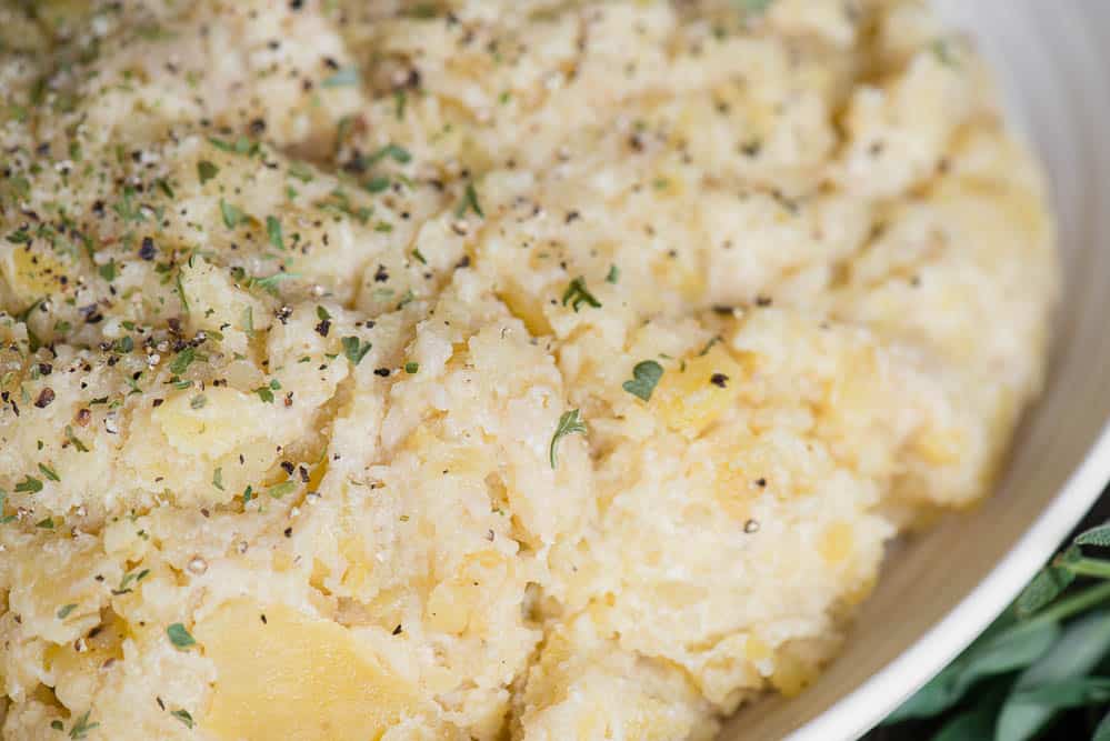 close up photo of Cauliflower Mashed Potatoes