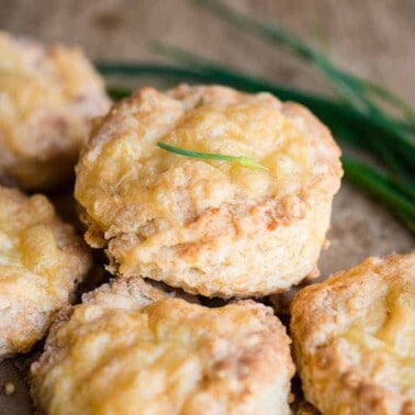 homemade biscuits with cheddar