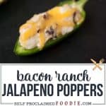 how to make baked Cheddar Bacon Ranch Jalapeno Poppers