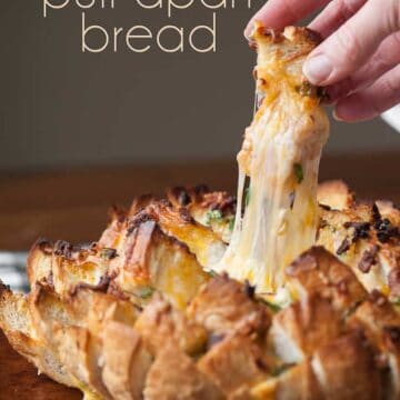 Words cannot explain how delicious this Cheesy Chipotle Pull Apart Bread is. It is the perfect tasty appetizer for any game day feast.