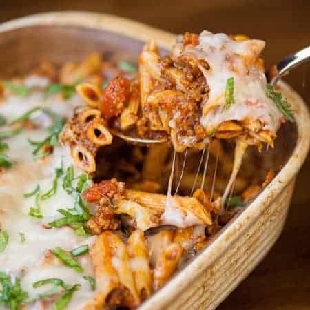 Whether you're making a kid friendly family dinner or preparing a big meal to delivery to another family, this Cheesy Sausage Pasta Bake is sure to please!