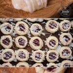 Cherry Almond Thumbprints pair the delicious flavors of cherry preserves and almond to make a buttery shortbread cookie that is perfect for the holidays.