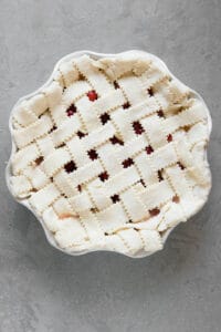 lattice weave uncooked pie