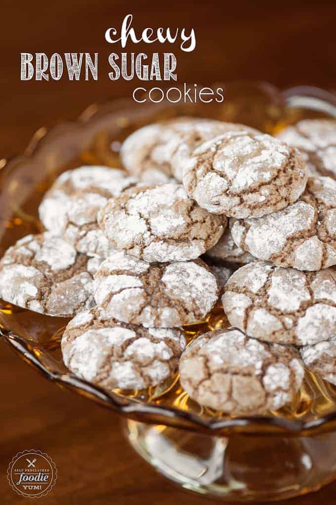 a platter of chewy brown sugar cookies